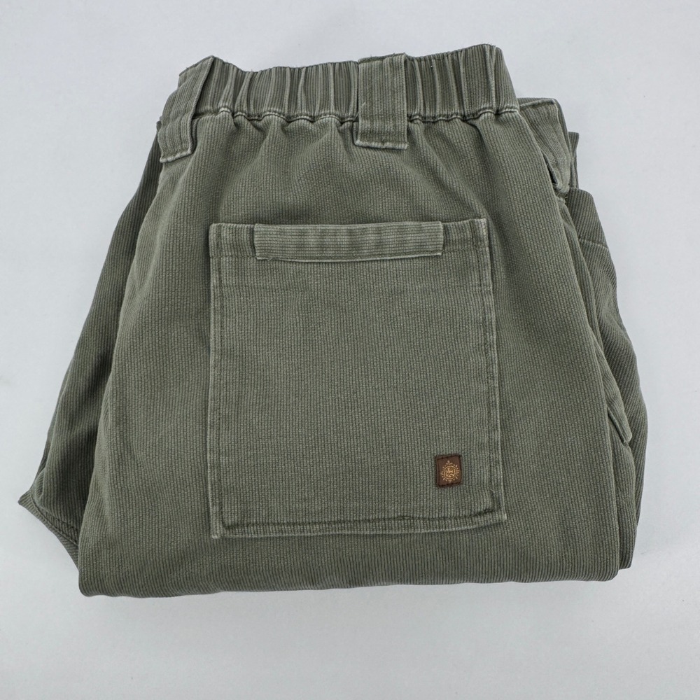 Territory Ahead Mens 34 Sage Green Corduroy Utility Pants Drawstring Cotton